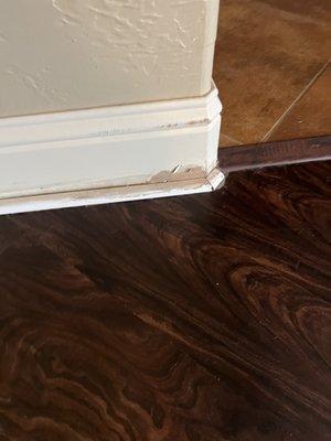 Baseboards damage