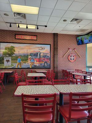 Indoor dining space.