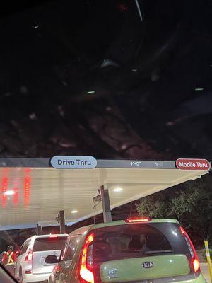 Separate Drive-thru and Mobile-thru lanes