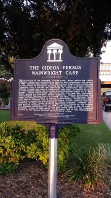 Gideon vs Wainwright Case Historical Marker in Panama City