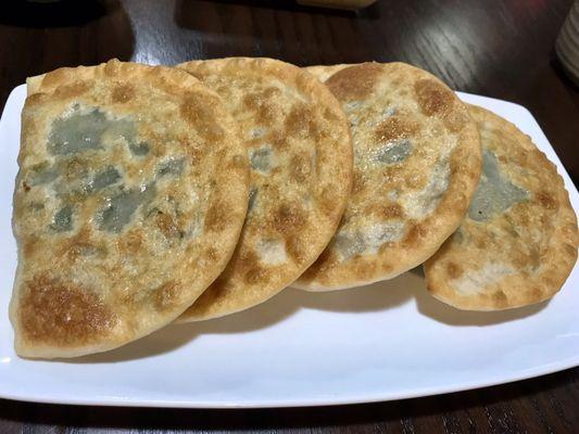 Pan-fried Leek Dumpling Photo credit @opentillfour