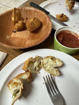 Garlic Cheese and Jalapeño knots