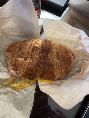 Ham and cheese croissant