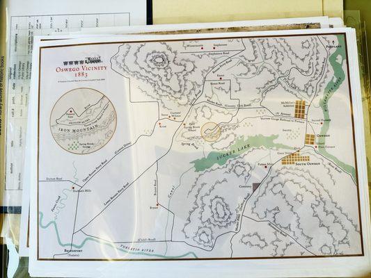 Historical map  of Oswego 1883 shows that the lake was originally called Sucker Lake