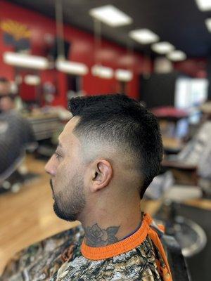 Mid fade Mohawk