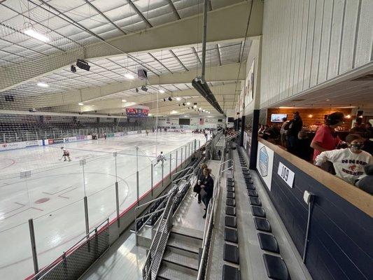 Bar over rink