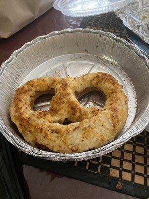 A very sad crab pretzel