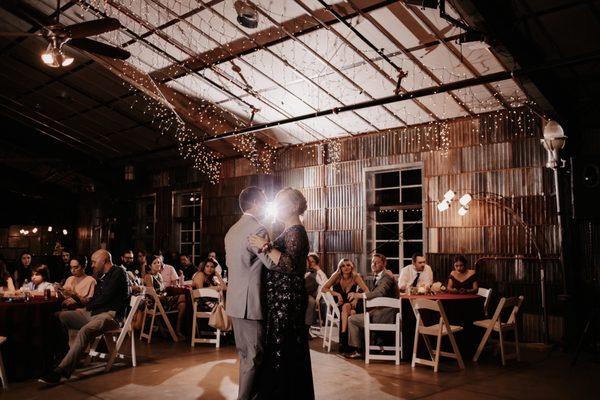 Mother and groom dance