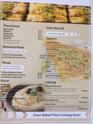 Menu side 2