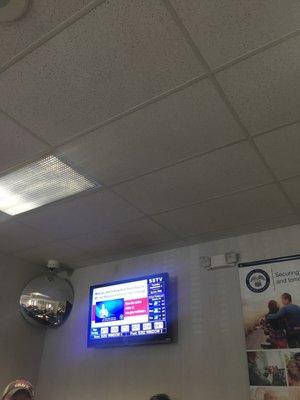 They have a TV with all the numbers on it!