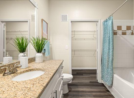 Bathroom at Onion Creek Luxury Apartments