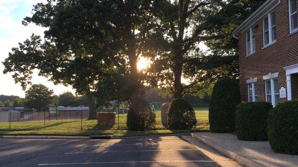 Parking Lot... plenty of free parking, located adjacent to the soccer fields of Kilmer Middle School.