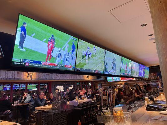 Bar area with tv's