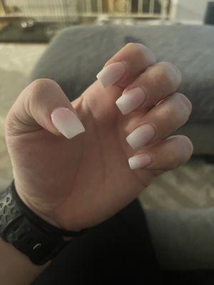 Ombré acrylic gel manicure