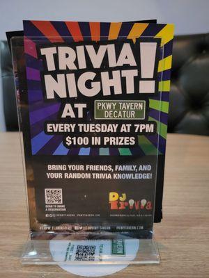 Tuesday Trivia Night!!!