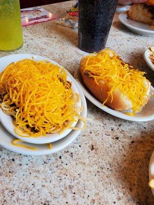 3 way and cheese coney