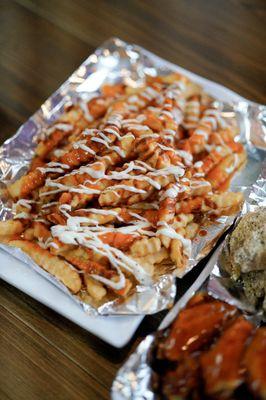 Buffalo Ranch Fries, thinking about this is making my mouth water.