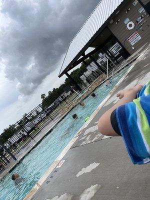 Pool and pavilion