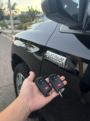 Toyota Tundra 2021 key fob added to the vehicle. OEM key needed