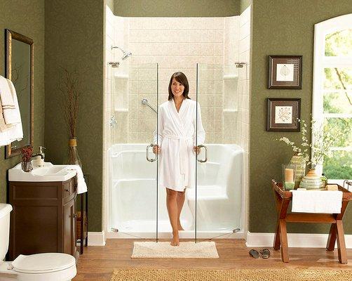 Walk In Shower, Tub to Shower Conversion, Shower Liner, Shower Remodel