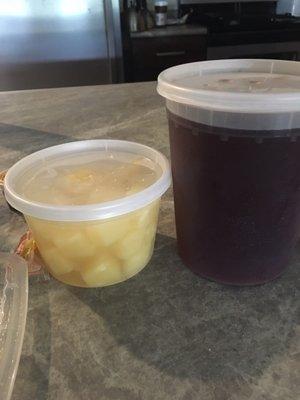 Every visit I always leave with there Homemade Ice Tea. The pineapples once in a blue when I need enough for delivery.