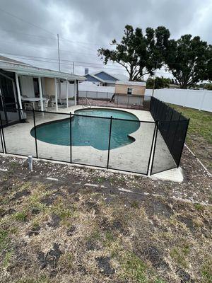 Pool Security Fence Install