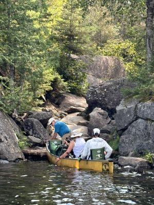 Landing before a portage between lakes