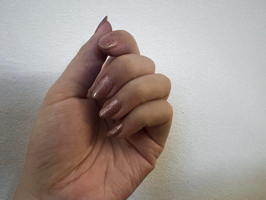 Oval-filed gel mani