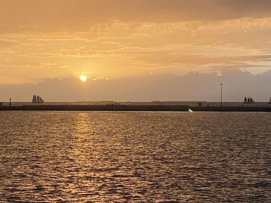 Sunset view from the ship