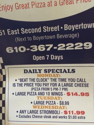 Amazing specials!