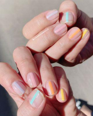 Nail art natural nails