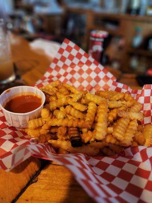 Side of fries with Buffalo Sauce