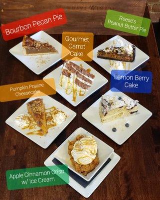 Mix of current desserts