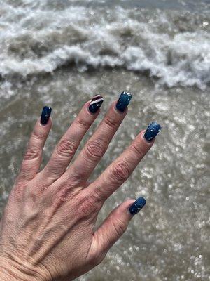 4th of July nails by Passion Nails. These are two weeks old, and still look amazing!