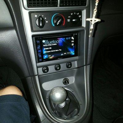 Head unit installed in my 2003 Mustang Mach 1. Great job! Has Bluetooth, phone and reverse camera!