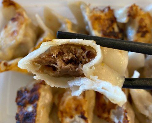 Pan Fried BBQ Beef Dumplings-inside