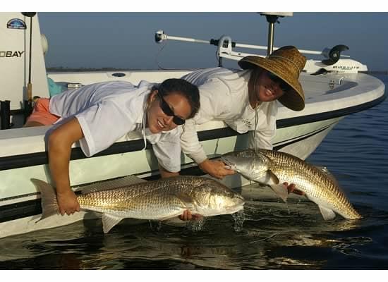 Husband and Wife Redfish team