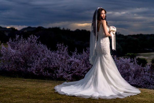 Wedding photo of the bride in LA Cantera, San Antonio