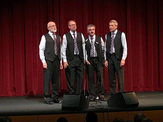 Sometimes barbershoppers  get together as a chorus - sometimes as a quartet. Either way, it's a ton of fun.