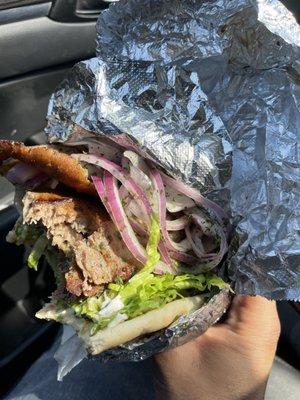 Beef and Lamb Gyro Sandwich