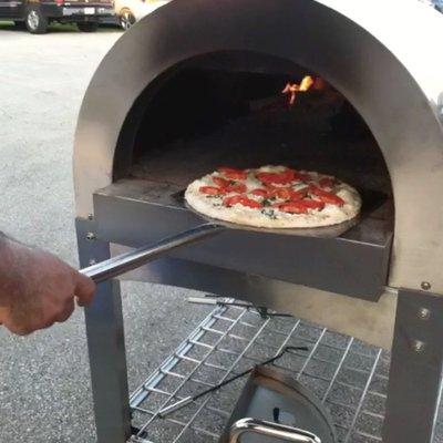 Our small wood-fired oven is perfect for parties up to 50 People.