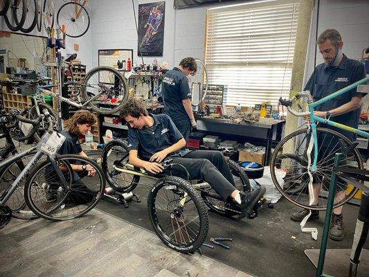 Have a bike service question? Stop buy & talk wit one of our mechanics, they love to talk bikes.