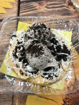 Cookies and  cream funnel cake.