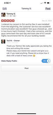 Recent 5-Star review that Yelp removed from our ratings once again as "not recommended". Cannot trust Yelp's ratings at all!