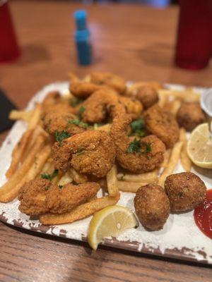 Fried shrimp plate