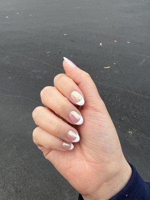 Unicorn Chrome French Tip