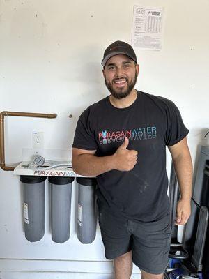 Our Puragain technician and expert, Jesse!