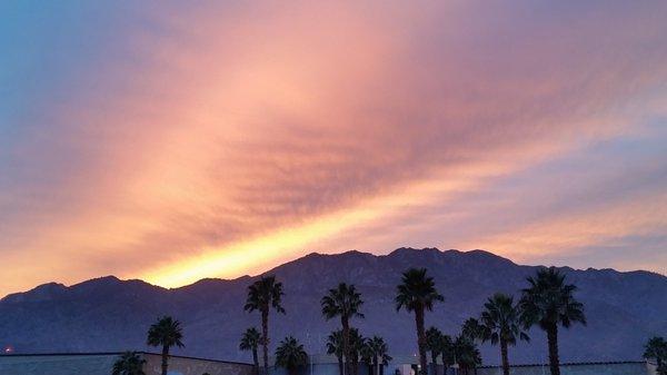 Another gorgeous sunset in Palm Springs, CA. Taken in front of the Palm Springs Air Museum with a view of Mt. San Jacinto.