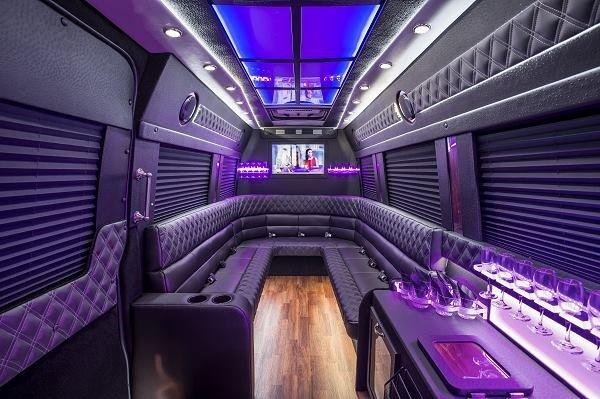 12 passenger Mercedes Sprinter Limo Bus