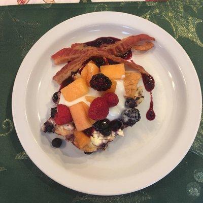 Homemade breakfast - blueberry French toast bake. YUM!